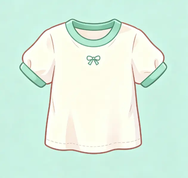 Women's Plain Blouse, a Minimalist Short Sleeve Summer Top with a Medium Length Round Neck Design, Basic