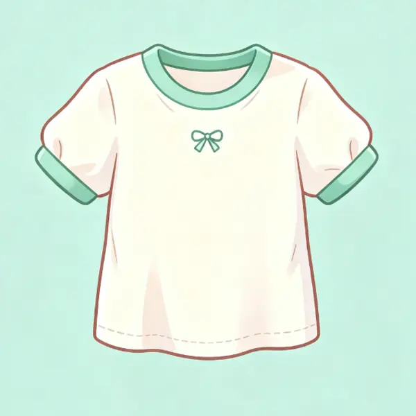 Women's Plain Blouse, a Minimalist Short Sleeve Summer Top with a Medium Length Round Neck Design, Basic