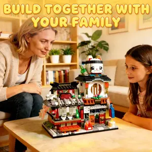 Dea Well Street Mini Model Building Blocks Set, Modular Design Splicing Bricks Educational Collection, 789 Pcs Birthday Toy Gift