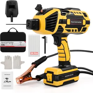 Handheld Welder Machine, 110V Portable ARC Welding Machine with IGBT Inverter 6 Variable Current Adjustment with Welding Tool Set fathersdaygifts Carrying Case Adjustable high frequency electric IGBT Welder Inverter Welder with Rods