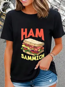 100% Cotton Ham Sammich Ham Sandwich Lover Funny Sandwich T-Shirt