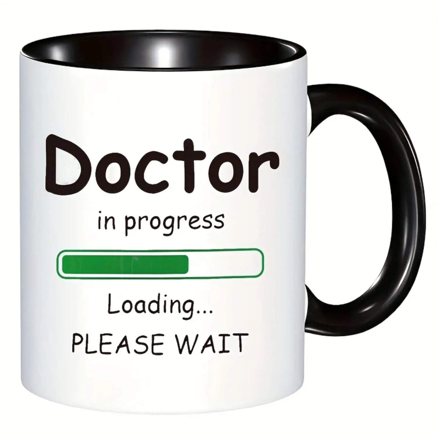 Funny Doctor in Progress Loading Mug - PhD & Medical Student Graduation Gift, Ceramic Coffee Cup with Progress Bar Design, Insulated Reusable Drinkware for Residency, Hand Wash Only (11oz/330ml) for PhD/MD Students, Office & Home