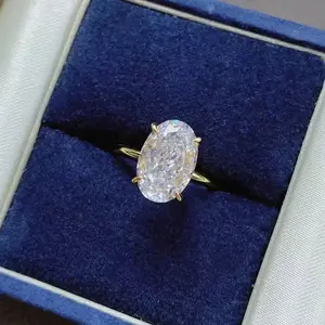 【#ZA48】(Alyssa) 4CT Lab Made Gemstone Fashion Jewelry Ring