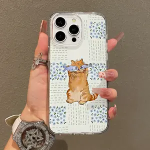 Soft Girl Magnetic Case for iPhone11/12/13/14/15/16/17/promax, Cat with Fish Glasses Lightweight, Drop-Proof, MagSafe Compatible | Perfect for Teen Girls