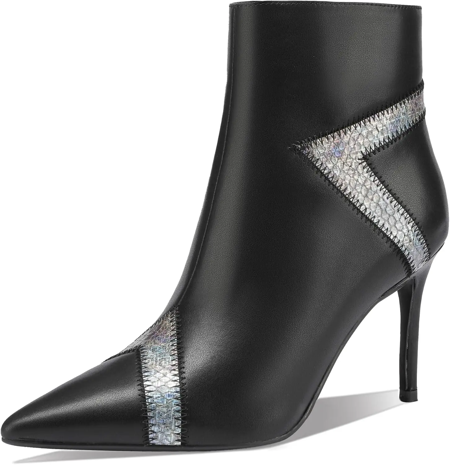 Women's Elegant Pointed Toe Ankle Booties - Sexy Stiletto Shoe, Premium Leather & Rubber Footwear (Style 004)