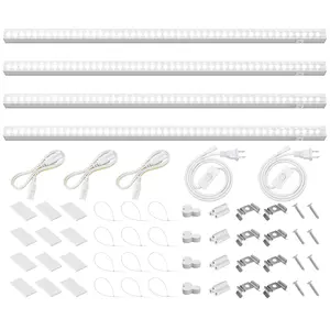 Barrina T5 Grow Lights, 2FT 80W (4 X 10W), Full Spectrum, Plug and Play, Linkable, 5000K, 4 Packs