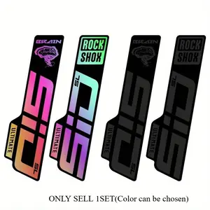 1SET Street Off-Road Light Cool Decor Sticker (for mountain bike fork/creative skateboard/off-road backpack) ROCKSHOX Fork logo design, street professional & hardcore mountain bike off-road trendy vibe Decor sticker + street Decal Sticker