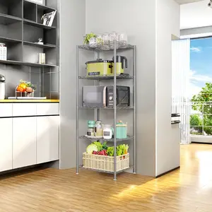 Capacity 5-Tier Metal Shelving Unit, 60'H X 23'W X 13'D, Adjustable Heavy Duty Shelves for Garage, Kitchen, Living Room, Bathroom Storage Rack Pantry Organizer Deals For You Days