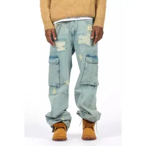 Nand Light Blue Baggy Cargo Jean
