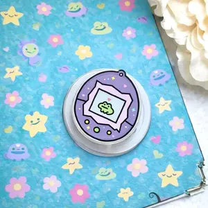 Kawaii Adorable Frog MagSafe Phone Grip: Cute Retro Inspired Tamagotchi Style Magnetic Phone Holder, Virtual Pet Frame Phone Kindle Popgrip