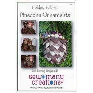 Folded Fabric Pinecone Ornaments