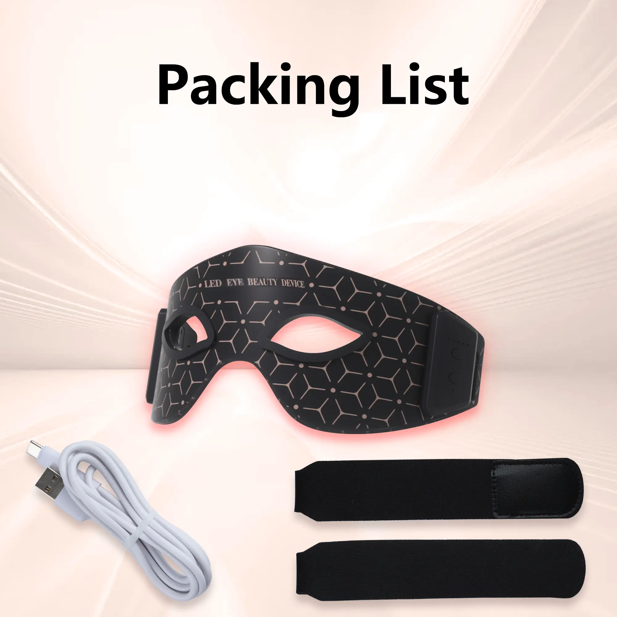 LED Eye Mask with Red Light Therapy for Anti-Aging, Wrinkles & Dark Circles - Clinical Grade, Gentle, Safe Under-Eye Rejuvenation Treatment, Reduces Aging, Eyes, Adults