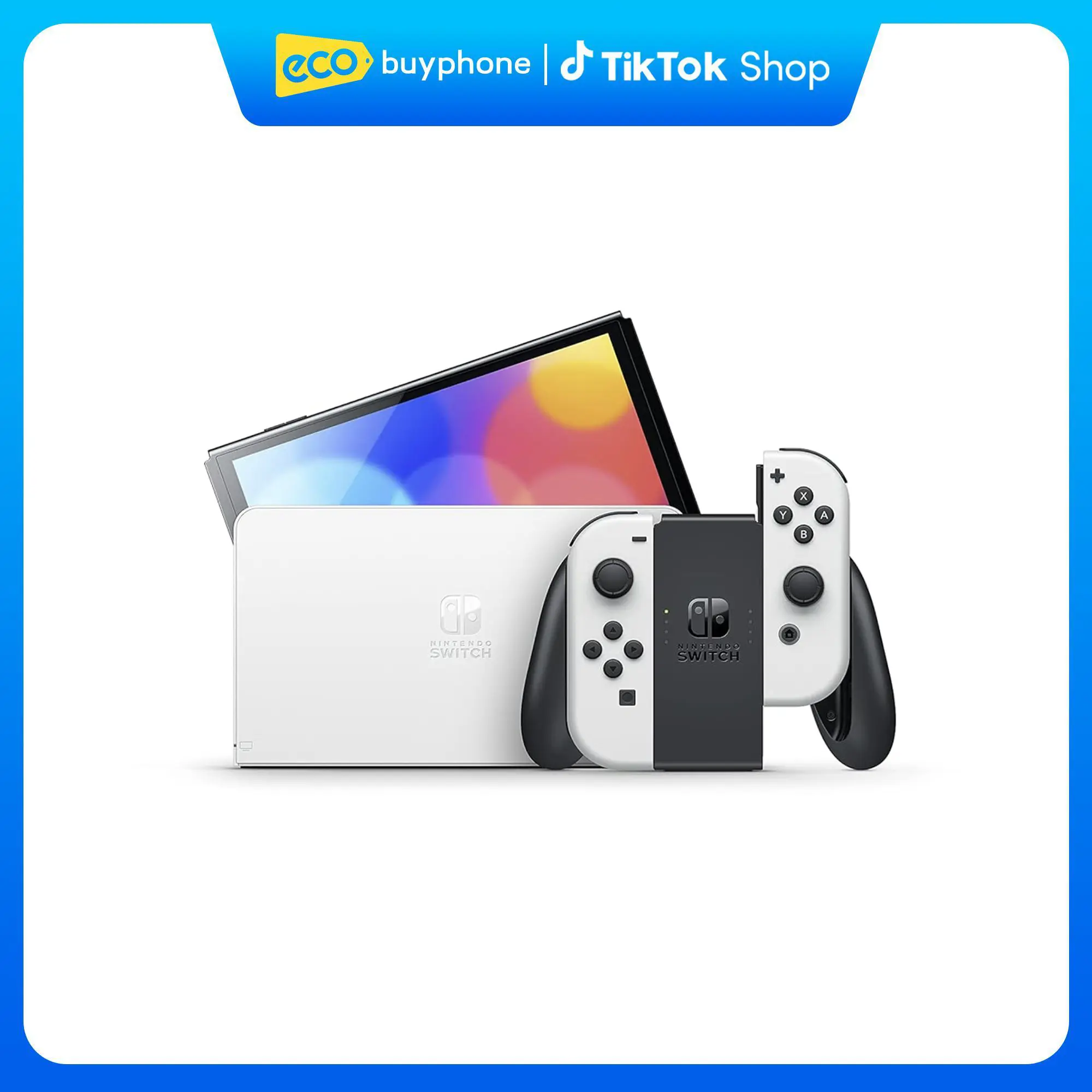 Renewed Nintendo Switch OLED Model w/ White Joy-Con - Excellent Condition