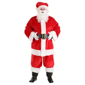 Men's Plus Size Deluxe Red Santa Claus Costume