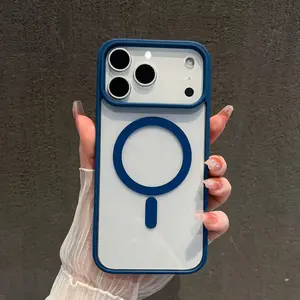 MagSafe Magnetic Clear Case for iPhone 17 Pro Max 17 Plus 17 Transparent Shockproof Protective Cover with Lens Protection Slim TPU Silicone Phone Case