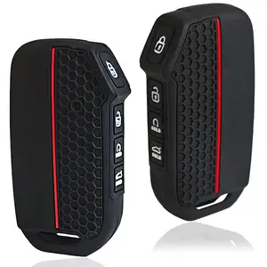 Silicone Car Key Case Cover Shell For KIA Sportage R GT Stinger Sorento Ceed Cerato Forte Niro Soul Telluride Protector Keyless
