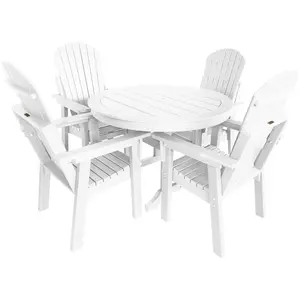 5-Piece Lakeside Adirondack Dining Table Set
