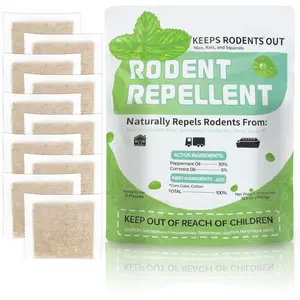Peppermint Oil to Repel Mice and Rats, Mice Repellent for House, Rodent Repellent for Car Engines, Mouse Repellant, Mice Away (10 Pouches)