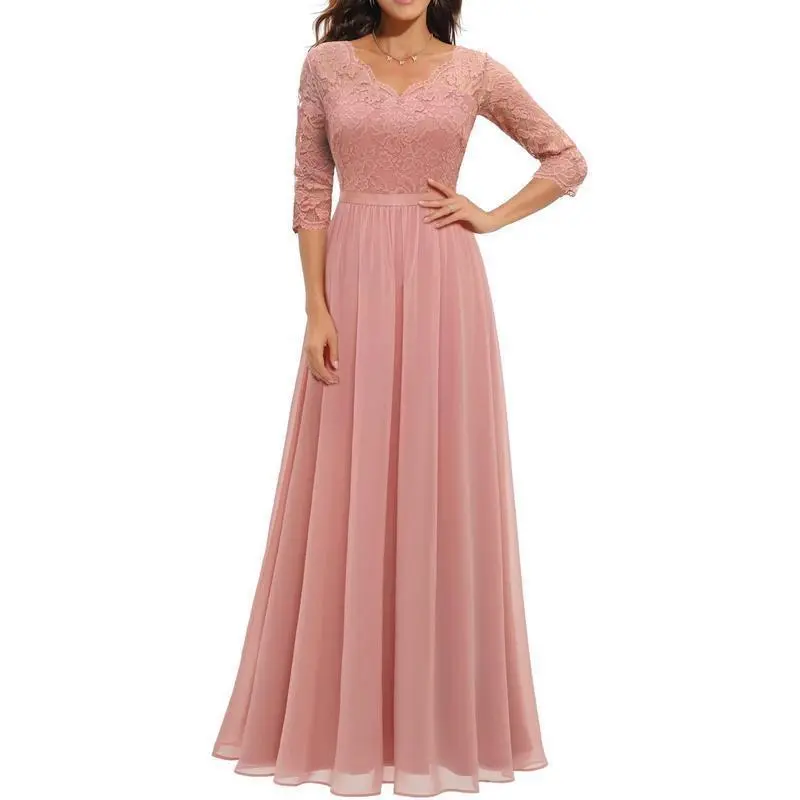 Women's Formal Dress Mother of The Bride Dress 3/4 Sleeve Wedding Guest Dress Maxi Evening Gown Womenswear Basic Women's Formal Dress Mother of The Bride Dress 3/4 Sleeve Wedding Guest Dress Maxi Evening Gown Womenswear Basic
