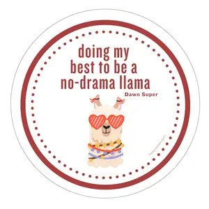 No Drama Llama Magnet - Refrigerator Magnet, Personal Development, Encouragement, Self-Help