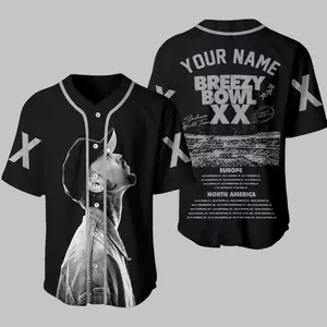 Breezy Bowl Baseball Jersey, Personalized Breezy Bowl XX 2025 Jersey, Breezy Bowl Tour XX Shirt, Concert Shirt