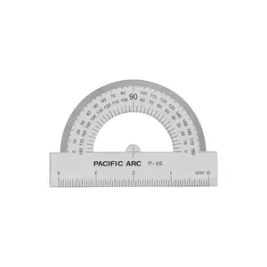 Pacific Arc's 180 degree Plastic Protractor Clear Ruler