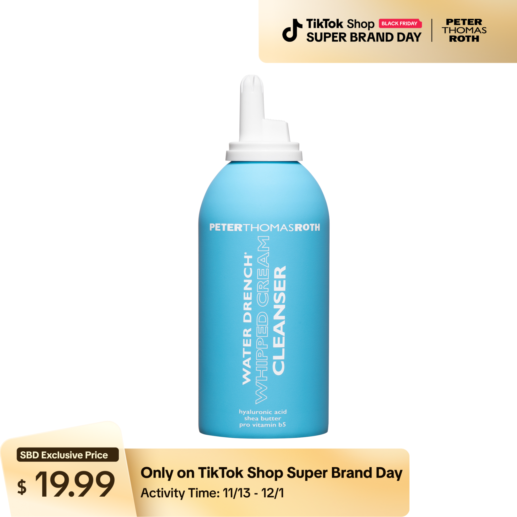 Peter Thomas Roth Water Drench Hyaluronic Whipped Cream Cleanser 6.7oz