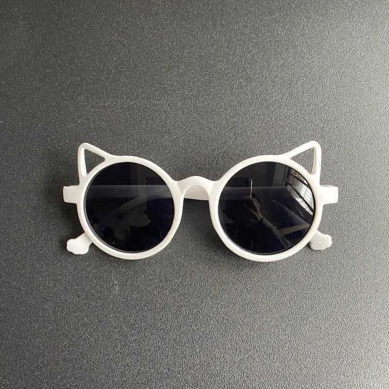 Vintage Cat Ear Glasses for Boys and Girls, Cute Decorative Frames with Non-Prescription Lenses