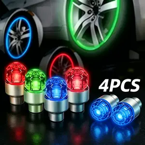 QIFOR LED wheel light Waterproof Luminous Car Tire Valve Caps Vibration-Sensitive LED Tire Valve Cap-bicycle car motorcycle tire led