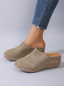 Women's Open Toe Slip-On Sandals, Comfortable Casual Shoes for Daily Wear, Fashion Design, Perfect for Everyday Use