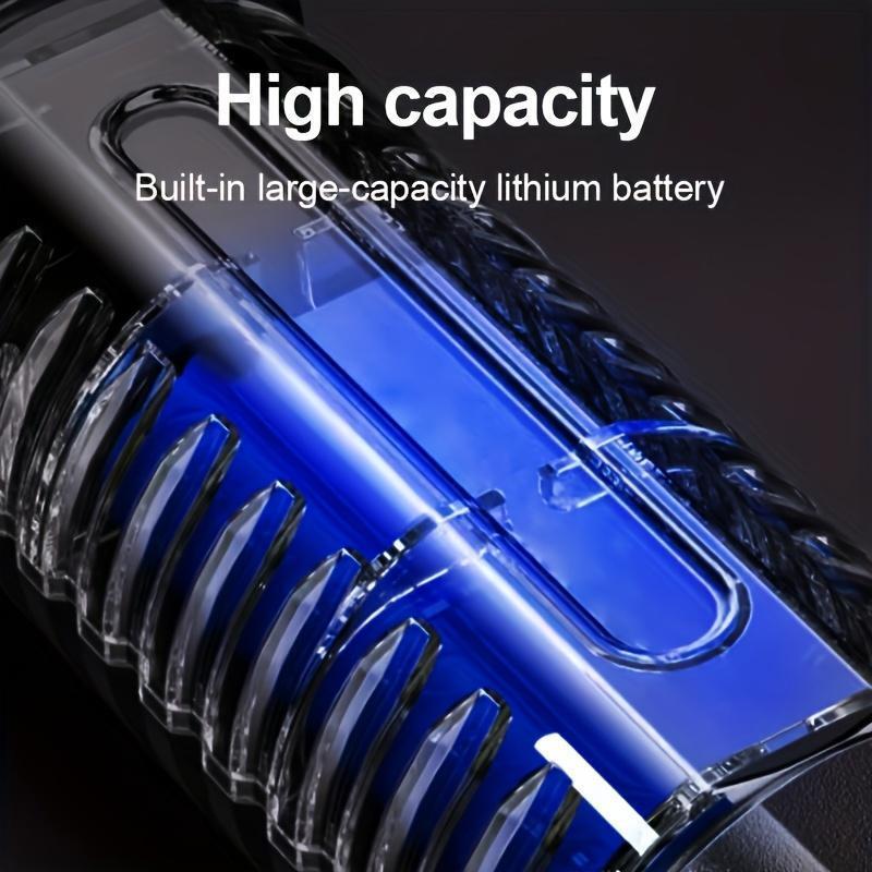 Super Bright Led Tactical Flashlight with 15,000 MAh Battery-Long Distance Lighting, USB Charging, Mobile Power Function and Digital Display, Suitable for Emergency, Camping and Outdoor Adventure