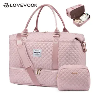 LOVEVOOK Weekender Bag Travel Duffel Bag with Shoe Compartment and Toiletry Bag for Women, Carry on Overnight Bag.Christmas Gift Ideas, TikTokShopStockUp