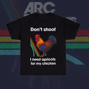 Don't Shoot I Need Apricots for My Chicken Arc Raiders Scrappy T-shirt, Sarcastic Funny Retro Arcade Raiders Tee, Video Game Emote Gamer Gift Distressed Vintage ARC Stripes, Game Lovers Gift