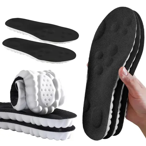 Unisex 4D Tech Orthopedic Cloud Insoles for Footwear - Soft Cushioned PU Athletic Pads, Shockproof Absorption, Anti-Fatigue, Plantar Fasciitis Pain Relief, One Size, All Seasons, Sports Shoes Compatible