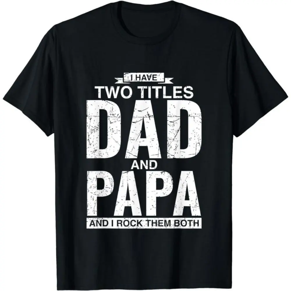 Men's Graphic T-Shirt with Cool Dad Papa Design, Casual 100% Cotton Top, Short Sleeve Father's Day Shirt Gift, Tshirt, Graphic T Shirts