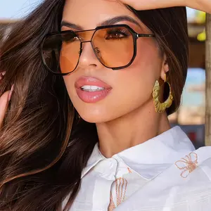 Retro Oversized Square Sunglasses for Women Men, 2026 Fashion Vintage Trendy Large Aviator Sun glasses UV400