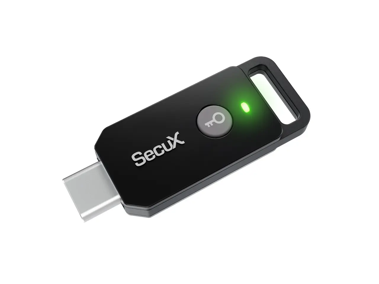 SecuX PUFido Key 2 - F01Q - Multi-Factor Authentication (MFA) Security Key and PIN & Passkey Management, Connect via USB-C, FIDO U2F/FIDO2 Certified (CTAP2.1)