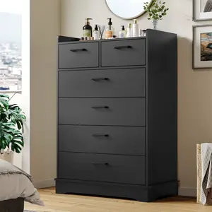 Sikaic 6 Drawer Dresser, Large Bedroom Chest of Drawers with Wide Deep Storage for Bedroom Organization Furniture