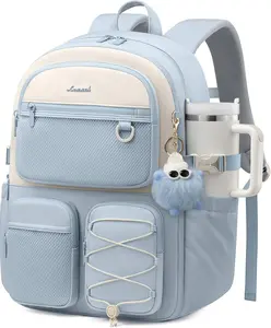LOVEVOOK School Backpack for Teen Girls, Student Cute Bookbag Purse for Middle High School, 15.6 Inch Laptop Kid Backpack Back to School with Large Cup Holder, College Travel Bag