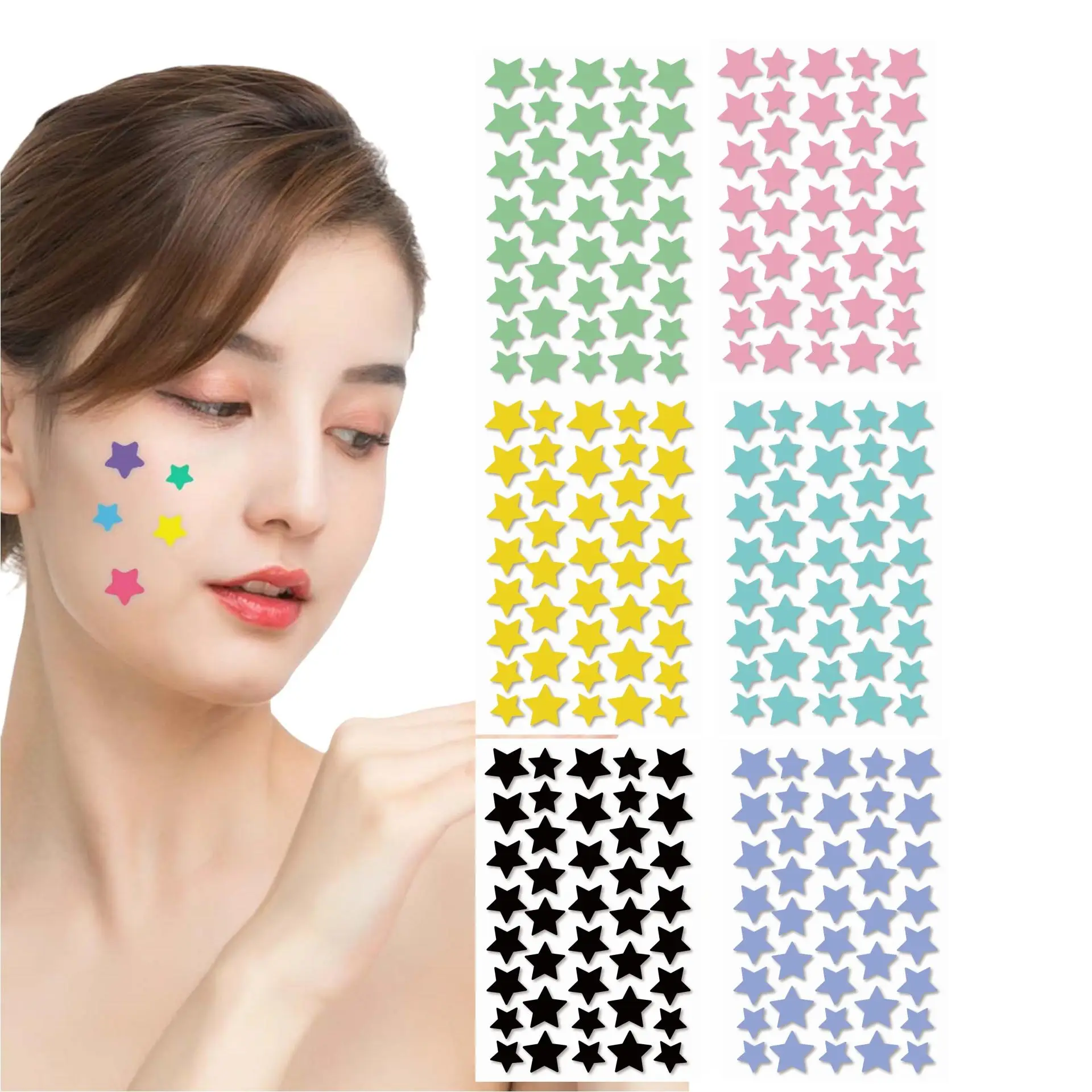 Star Shaped Acne Patches, 240pcs/set Invisible Acne Cover Patches, Facial Skin Care Products for Women & Men, Christmas Gift, Pimple Patches