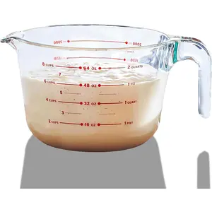 8 Cup Large Glass Measuring Cup - Kitchen Mixing Bowl Liquid Measure Cups Glass  Bakeware Set, Punch Bowl, Batter Bowl.