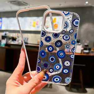 Creative Eye Pattern Clear Phone Case, 1 Count Anti-drop Phone Protective Cover, Phone Accessories Compatible with iPhone 7 8 11 12 13 14 15 16 Series