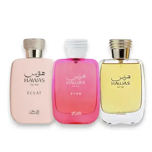 Rasasi Perfumes | Hawas | Pink + Eclat + Her | Eau De Parfum | Unisex Fragrance | 100 ML - 3.4 oz | Sweet - Fruity & Vanilla Notes