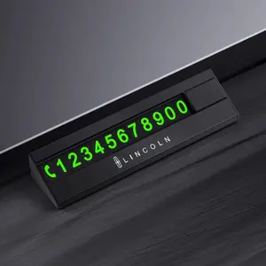 Car Temporary Parking Number Plate Phone Move Car Card Interior Accessories For Lincoln Navigator Continental Nautilus Aviator MKZ MKX MKC MKT MKS Corsair Mark E
