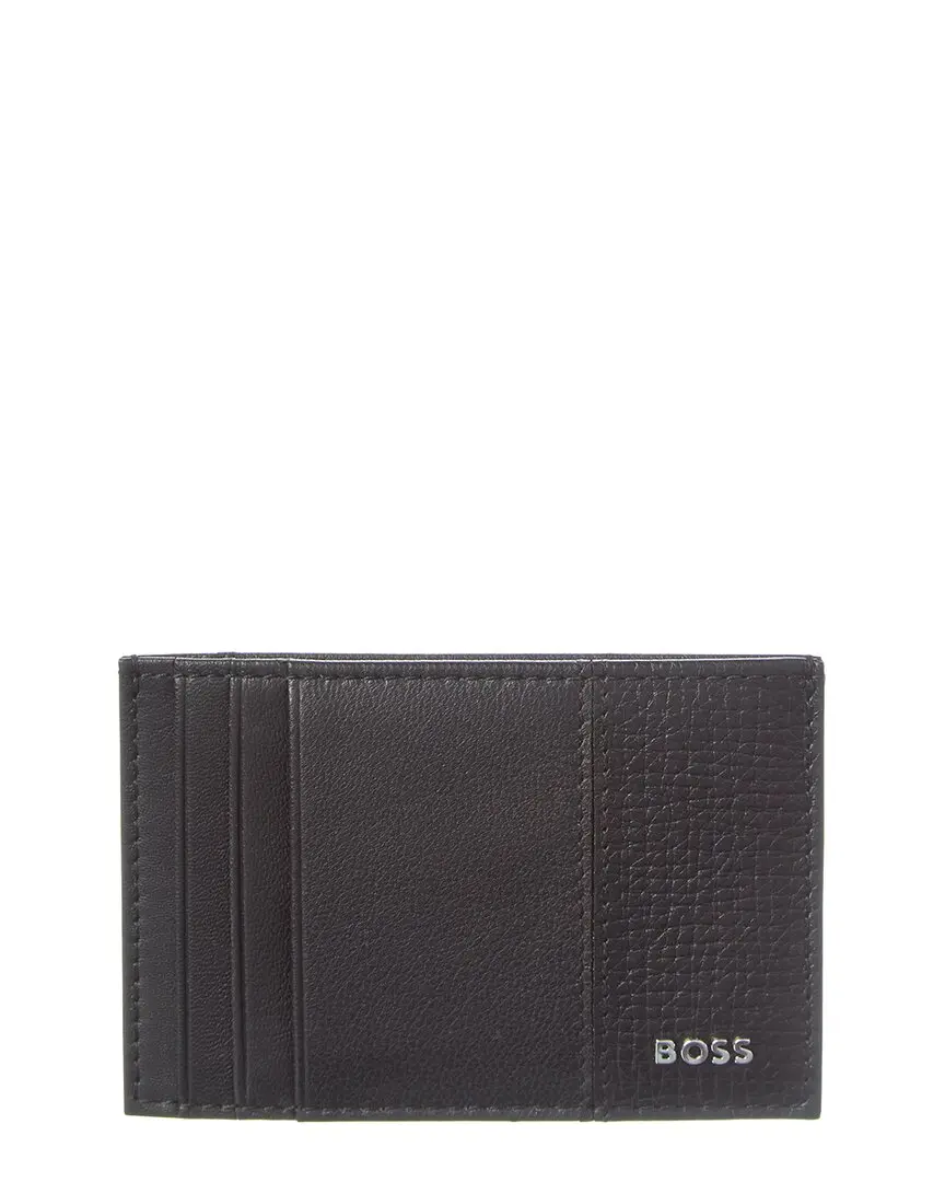 Hugo Boss New Crosstown Leather & Mesh Card Case
