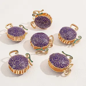1PC"Devil Fruit" purple zinc alloy hair claw from "One Piece", multi-functional hair accessory hair claw