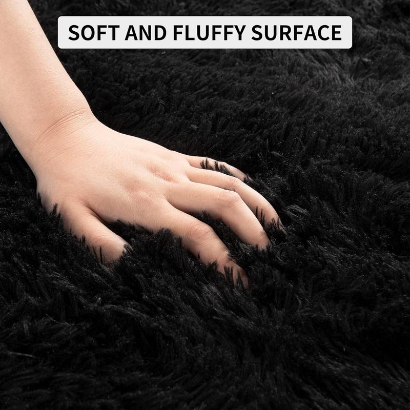 1pc Extra Large 8x10 Feet Plush Shag Mat - Ultra Soft Thick Pile Luxury Mat, Machine Washable Non-Slip Mat for Living Room, Bedroom, Home Decor - Ideal Gift for Housewarming, Wedding, Father'S Day, Mother'S Day - Modern Floor Mat in Neutral Tones