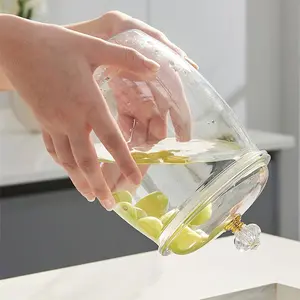 Large Transparent Sealed Jar, Kitchen Plastic Storage Container, Cereal Grain Food Organizer, Home Use Airtight Box