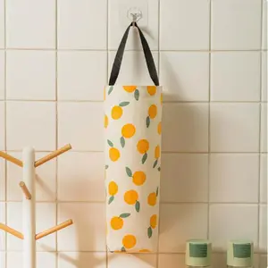 Durable Polyester Hanging Storage Bag, Floral & Fruit Design, Ideal for Kitchen Organization, Easy to Use, Durable Material