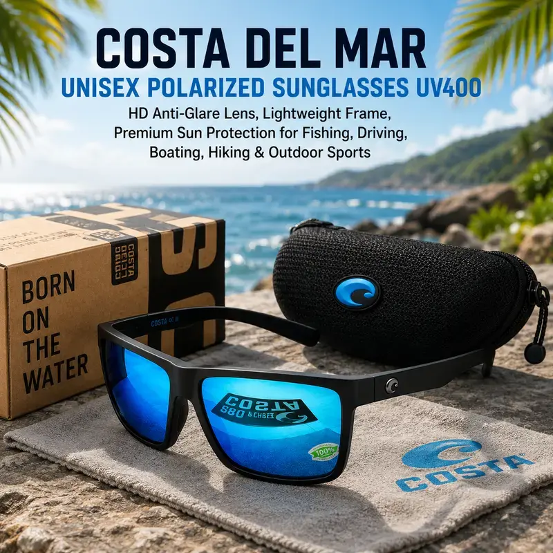 Full Box Costa Del Mar Rinconcito Polarized Sunglasses For Men – Durable Designer Sunglasses for Outdoor Adventures